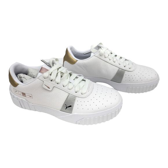 PUMA Cali Hacked Metallic Gold White Sneakers Women's size  8 - Picture 4 of 12